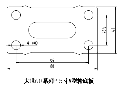 大世腳輪V型輪底板